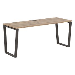 Стол прямой EVST 1767 Дуб Денвер светлый/Мокко 1760х670х750 EDIS - Фото предпросмотра