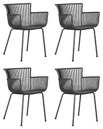 Набор 4 шт Стул обеденный DOBRIN ROSS (темно-серый (GR-04) без подушки) - Фото предпросмотра