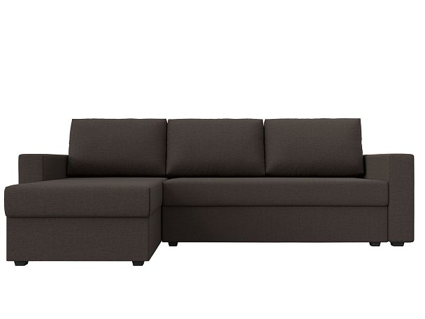 Диван угловой Траумберг Лайт левый угол Рогожка коричневый - Вид 2