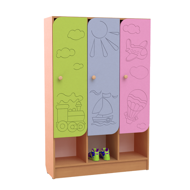 Шкаф 3-х секционный с нишей под обувь Путешествие ШФН-023 - Вид 1
