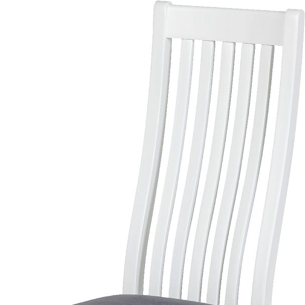 Комплект деревянных стульев с мягким сиденьем Альбен Белая эмаль/Серый велюр, 4 шт. - Вид 6