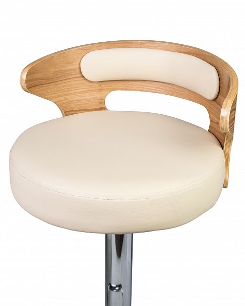 Стул барный DOBRIN FRED (натуральное дерево, кремовый) - Вид 7