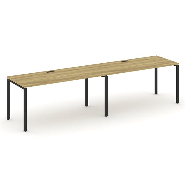 Concept Рабочая станция 2 места CN.ORS-004 Дуб Винченцо/Металл Черный 3160*720*750 - Вид 1