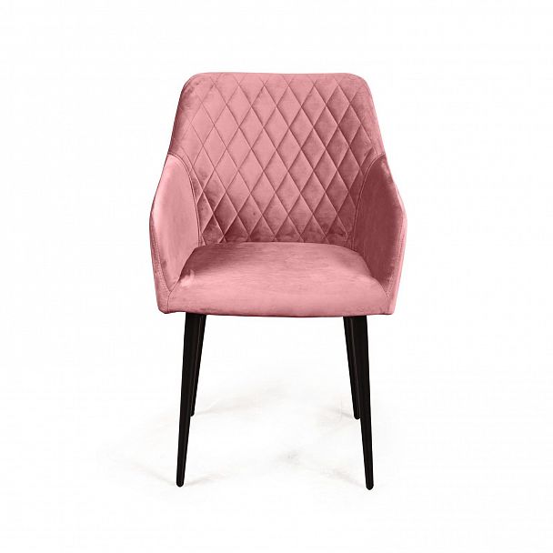 Стул с подлокотниками Robert, бархат пудровый 15 - Вид 2