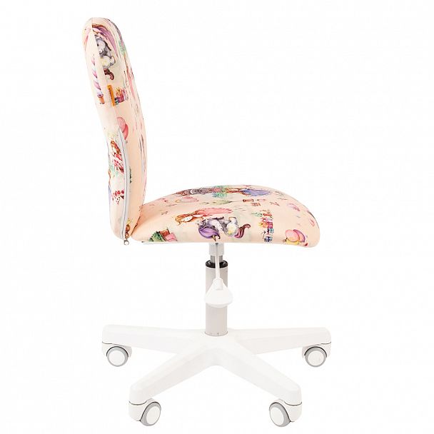 Кресло CHAIRMAN KIDS 105, пластик белый, ткань велюр, принт принцессы - Вид 3
