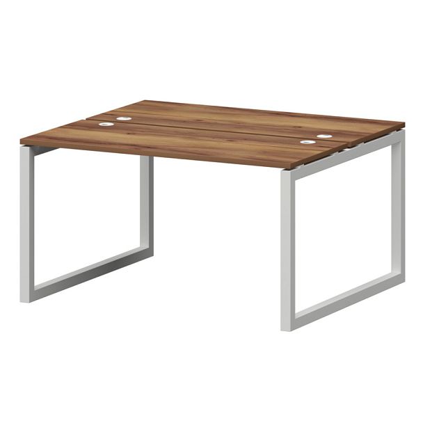 Бенч двойной на металлокаркасе СМС2-О-12К.120.Пр50 Таксония/Белый 1200x1236x750 Смарт - Вид 1