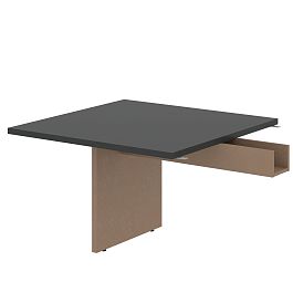 Стол приставной VFCT 1212.1 Яшма черный/Кобра 1200х1200х750 VELION - Фото предпросмотра