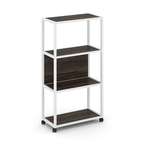 Shelf Mobile Стеллаж 4 уровня 1 секция VR.LT-STK-402.08 Дуб Мали/Металл Белый 800*400*1523 - Вид 1