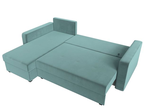 Диван угловой Ливерпуль Лайт левый угол Велюр бирюзовый - Вид 8
