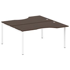 Metal System Quattro Р. ст. криволинейная на П-образном м/к 40БП.РАС-СА-2.1 Венге/Белый металл 1600*1835*750 - Фото предпросмотра