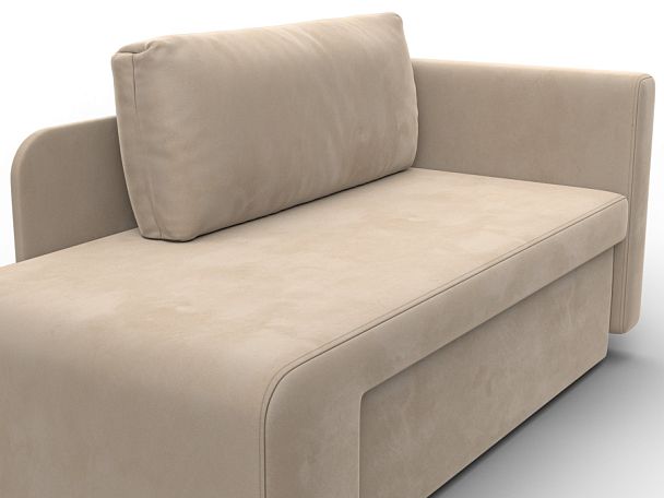 Кушетка Лига-097 Велюр бежевый - Вид 4