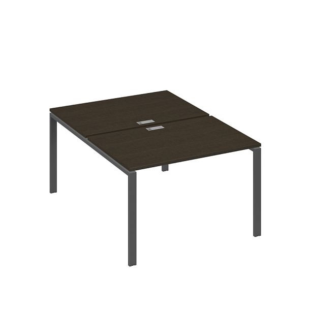 Станция рабочая 2х120 на металлокаркасе UNO A4 А4 Б1 176 БП венге / металлокаркас антрацит - Вид 1