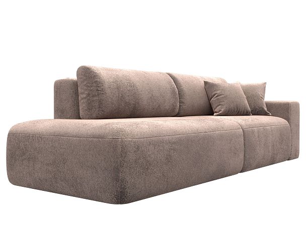 Диван прямой Лига-036 НПБ Модерн подлокотник справа Велюр бежевый - Вид 3