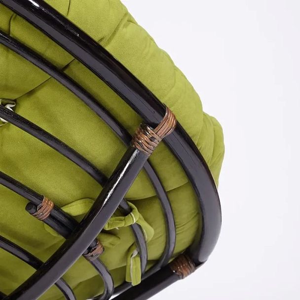 Кресло-качалка Папасан/Papasan (W 23/01 B) /с подушкой/Antique brown (античный черно-коричневый) - Вид 10