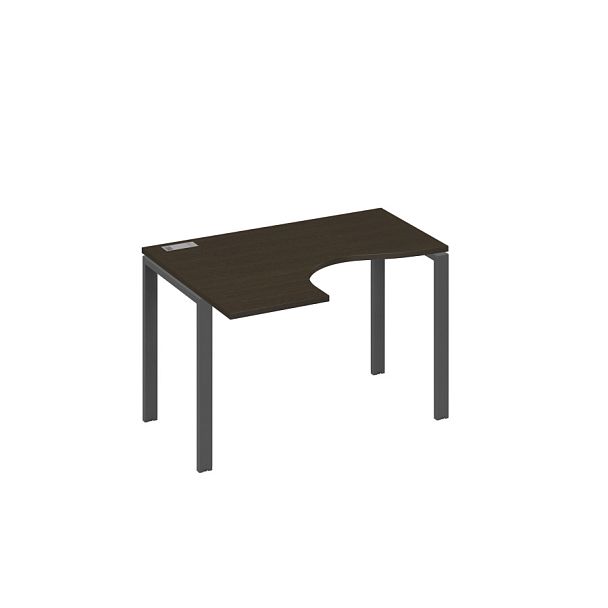 Стол эргономичный левый "Классика" на металлокаркасе UNO A4 А4 Б1 031 БП венге / металлокаркас антрацит - Вид 1