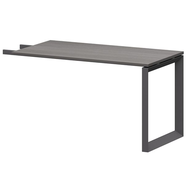 Бриф-приставка на мтеталлокаркасе  НТМПБ-О-735 Лиственница/Антрацит 1350x730x750 Аргентум-МП - Вид 1