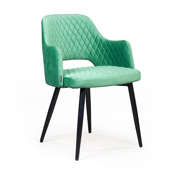 Стул с подлокотниками William,бархат нефритовый - Вид 2