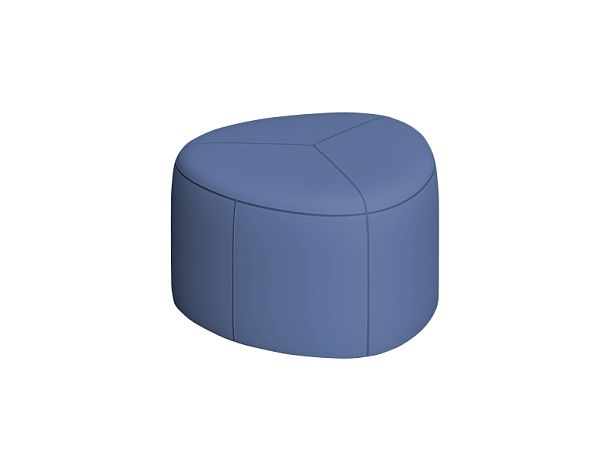 Пуф СОФТИ СФ-63 63х63х41,5h Oregon 03 (кожзам) синий "Пуфы и банкетки"  ТК-002920003488 синий - Вид 1