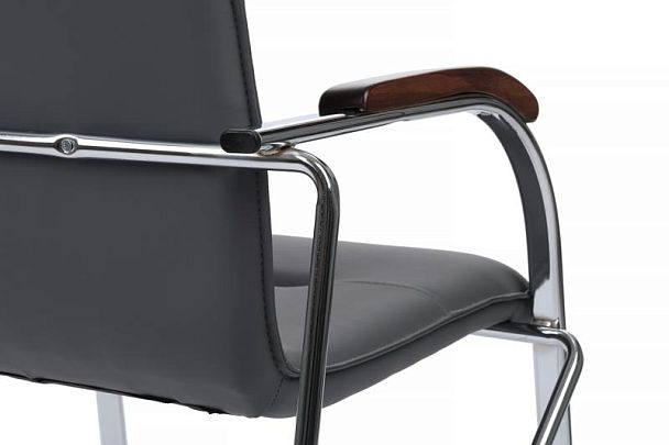 Стул Самба с деревянными подлокотниками SMB-02H Хром гальв. Серый - Вид 10