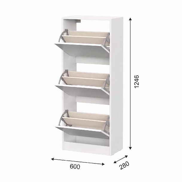мс Айден ОБ06-601 белый ЛДСП/белый ЛДСП (СНЯТО) - Вид 3
