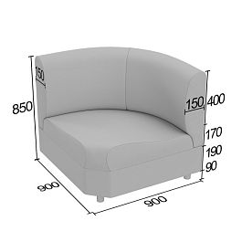 (kle3-us) Угловая секция Клерк 3 - Фото предпросмотра