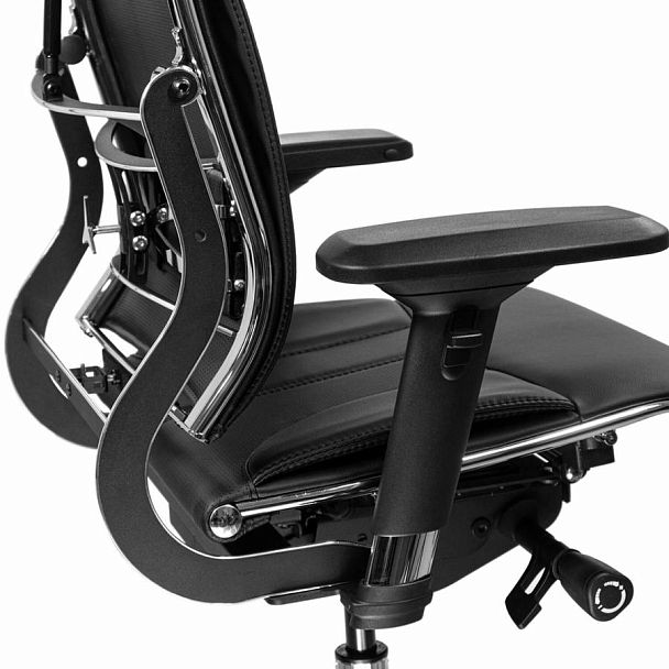 Кресло МЕТТА "YOGA" Y 2DM B2-10D, 2D-спинка, 3D-подголовник, 4D-подлокотники, экокожа, черное - Вид 9