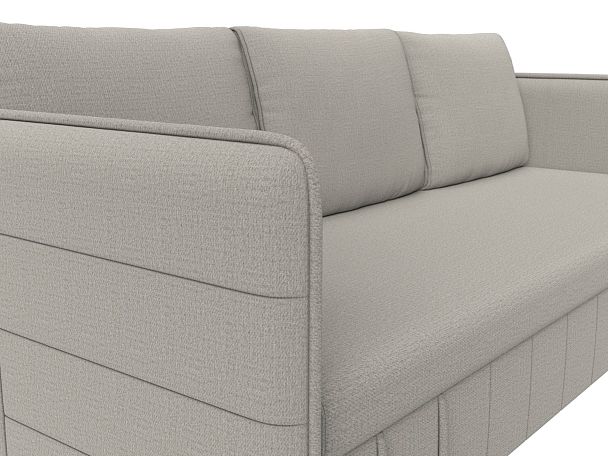 Диван прямой Слим Рогожка бежевый - Вид 3