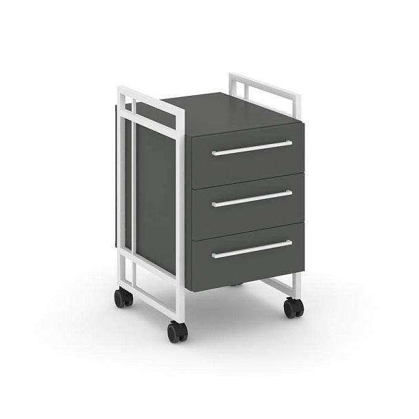 Rift Direct Тумба мобильная RF.TMR-001 Антрацит/Металл Белый 424*500*680 - Вид 1