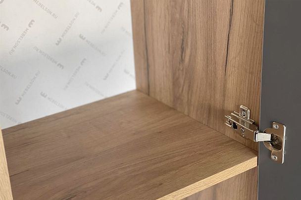 Бери Шкаф однодверный MPR-023.2564 дуб крафт золотой/графит - Вид 7