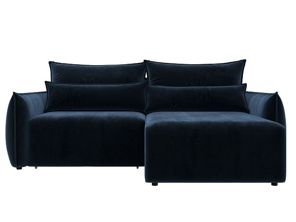 Диван угловой Лига-051 НПБ угол универсальный Велюр синий - Вид 2