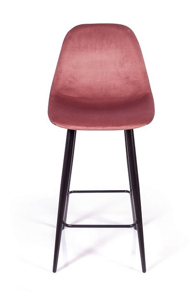 Стул полубарный TED, бархат пудровый 15 /опора конус - Вид 8