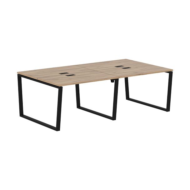 Стол 4-х местный EVWST 2313 Дуб Денвер светлый/Черный 2326х1346х750 EDIS - Вид 1