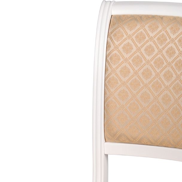 Комплект деревянных стульев с мягким сиденьем Арктос Белый/Бежевый жаккард, 4 шт. - Вид 6