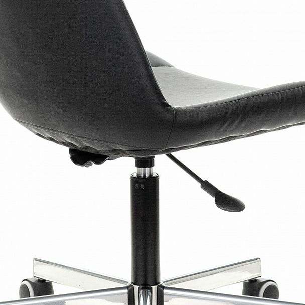 Кресло BRABIX "Deco MG-316", без подлокотников, пятилучие серебристое, экокожа, черное, 532080. - Вид 9