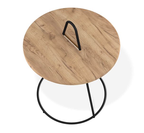 Столик журнальный Sheffilton SHT-CT36 дуб тортуга/черный муар - Вид 3