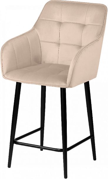 Полубарное поворотное кресло Мони К, Confetti cream/черный - Вид 2