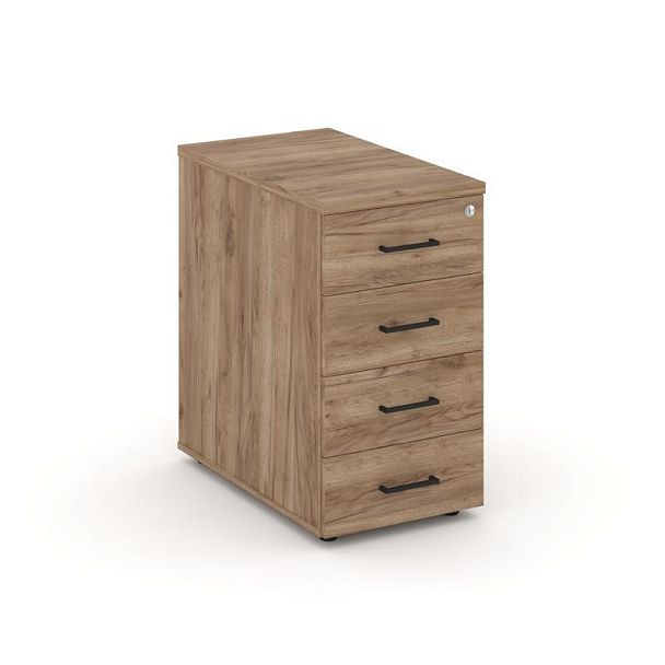 Стайл Проджект Тумба опорная/приставная SN.TOP-002 Дуб Табак/Черный Ручки 416*700*750 - Вид 1