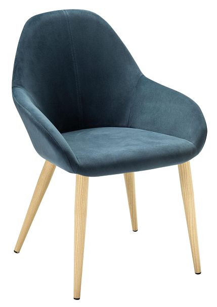 Кресло Kent Diag blue/нат.дуб - Вид 1