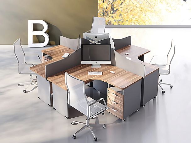 Стол угловой L,R 1400 Берлин Дрифтвуд/Серый УРМ 140 L\R - Вид 3