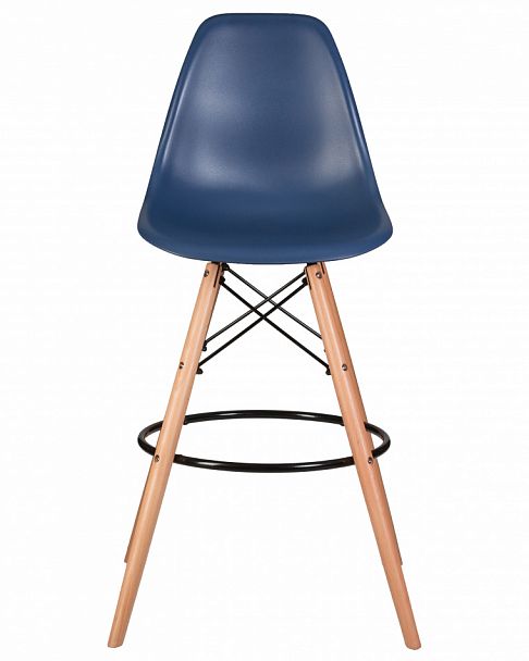 Стул барный DOBRIN DSW BAR (ножки светлый бук, цвет тёмно-синий (BE-12)) - Вид 4
