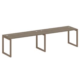 Metal System Quattro Р. ст. на 2 раб. места на О-образном м/к 50БО.СМ-2.4 Вяз/Мокко металл 3200*720*750 - Фото предпросмотра