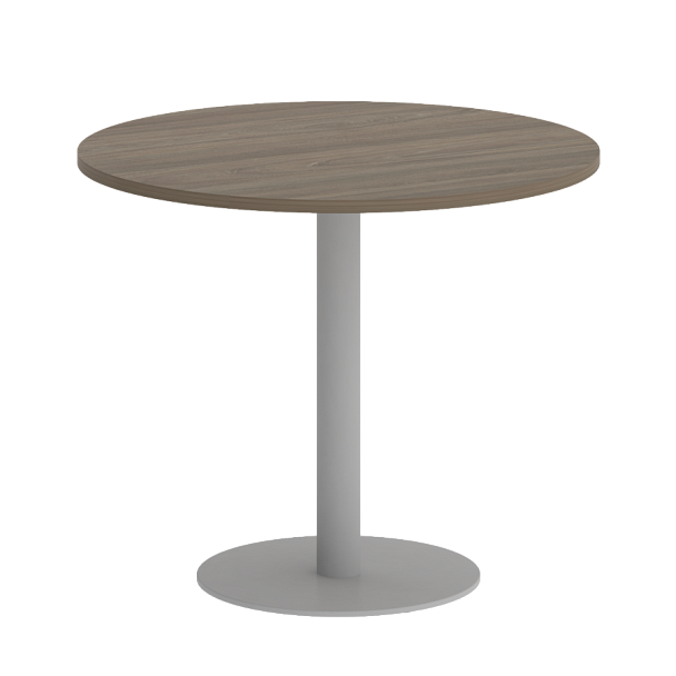 Home Office Стол круглый VR.SP-5-90.1 Вяз/Серый металл 900*900*750 - Вид 1
