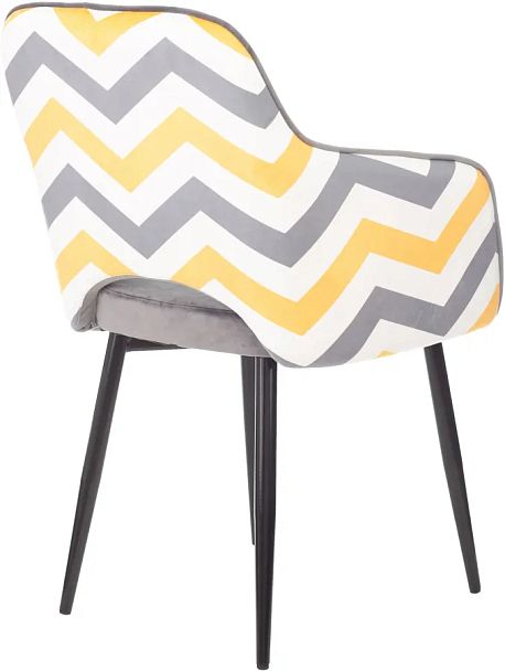 Кресло Бюрократ CH-380F серая жемчужина Italia 26 зигзаг на ножках металл - Вид 2