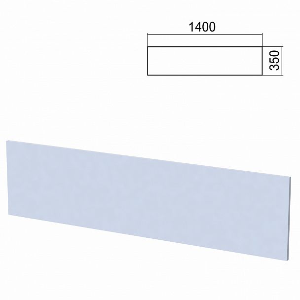 Экран к столам на металлокаркасе "Арго", шириной 1400 мм, серый - Вид 2