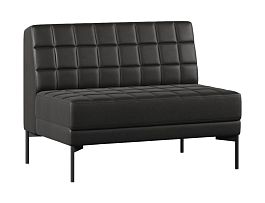 Модуль Everprof Delta двухместный Металл Черный Экокожа Черный - Фото предпросмотра