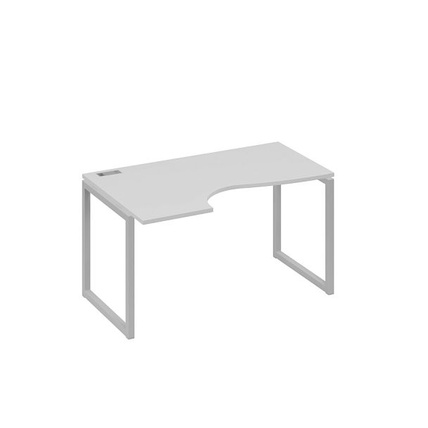 Стол эргономичный левый "Классика" на металлокаркасе QUATTRO A4 А4 Б4 043 БП серый / металлокаркас серый - Вид 1