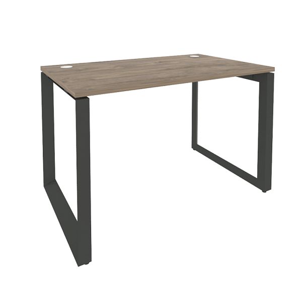 Onix Стол рабочий на О-образном м/к O.MO-SP-2.7 Тиквуд темный/Антрацит металл 1180*720*750 - Вид 1