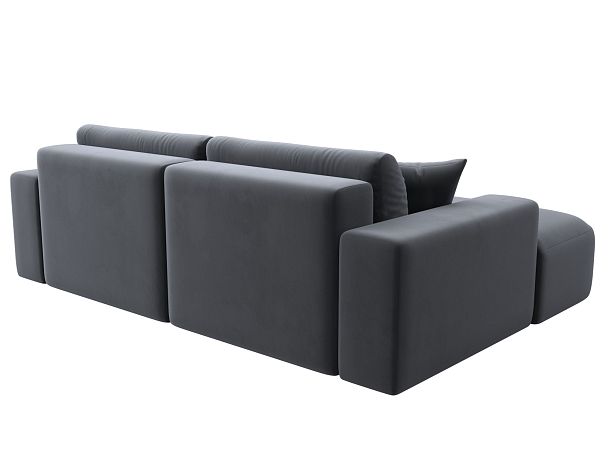 Диван угловой Лига-036 Классик левый угол Велюр серый - Вид 6