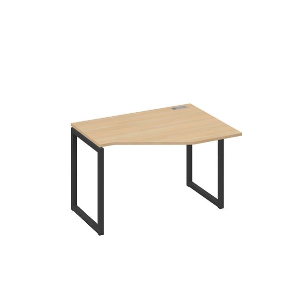 Стол эргономичный правый "Техно" на металлокаркасе QUATTRO A4 А4 Б4 052 БП натуральный дуб / металлокаркас антрацит - Вид 1