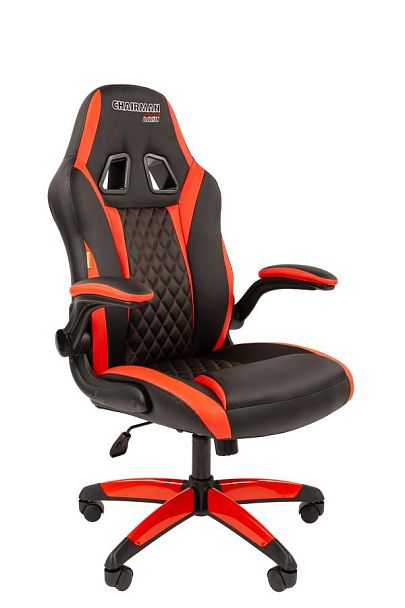 Кресло Chairman game 15 Россия экокожа черный/красный - Вид 1